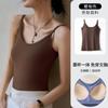 Camisola Blanca para Mujer con Traje Acolchado y Top Interior para Verano Ropa Exterior Sin Mangas para Fondo Hermoso Sujetador de Espalda Todo en Uno