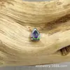 Pendientes de Aleación de Titanio Astmf-136 Forma de Gota de Agua Zirconia Pendientes de Zirconia con Rosca Interna de Titanio G23 Joyería para Piercing Cabeza