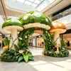 Arcos de cogumelo de fibra de vidro feitos sob medida para vitrines de shoppings, instalações em ruas comerciais ao ar livre e decorações de entrada de playgrounds infantis