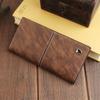 Nueva cartera larga para hombre, estilo retro, sencilla y fina, para comercio exterior transfronterizo, para estudiantes y jóvenes, con múltiples tarjetas.