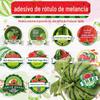 Adesivo personalizado adesivo transparente PVC chá selo logotipo fruta melancia etiqueta personalizada