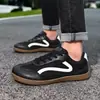 Sapatos masculinos de tamanho grande para comércio exterior, Tênis de treino alemão Temu, Tênis esportivos casuais de couro para outono, bico largo, para corrida barefoot