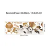 Adesivos de Porta de Animal Cachorro Torto Fofo de Desenho Animado Adesivos de Parede Autoadesivos Decoração de Sala de Estar Quarto Adesivos BR0895F