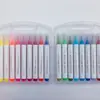 Set de rotuladores de acuarela de plástico con punta suave triangular 24 colores 36 colores pincel de pintura para niños borrable lavable