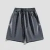 Pantalones cortos de seda helada para hombre de verano, estilo japonés, secado rápido, transpirables, corte holgado, pantalones cortos casuales deportivos de baloncesto de longitud media