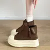 Zapatos de caña alta para mujer, suela gruesa para aumentar la altura, muy bonitos, nuevos de otoño 2026, retro, versátiles, deportivos, casuales, zapatillas de skate