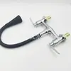 Grifo de Barra Plana Vertical Transfronterizo Sudamericano para Fregadero de Cocina Aleación de Zinc Doble Control Tubo de Color Grande Caliente y Frío Lavaplatos Grifo