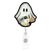 Atividade de Halloween Shaker Partícula Emblema Clipe Porta-Cartão Retrátil Decoração Divertida Fábrica Personalizado