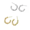 Dz Brincos de botão em tricô com espiral estilo europeu para mulheres, brincos simples e elegantes, estilo coreano, para o dia a dia, joias para orelha, atacado disponível