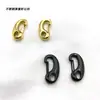 Pulseira de fivela masculina de camarão em aço inoxidável fivela de mola banho a vácuo fivela grande de corda de couro acessórios para joias artesanais diy atacado