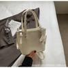 Explosões de Verão Bolsa Balde Portátil Feminina 2024 Nova Moda Couro Encerado Bolsa Transversal Trabalho Deslocamento Bolsa de Ombro