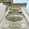Pueblo cultural y turístico componentes de imitación madera GRC, decoración de pared exterior con tallado de imitación de piedra, diseño de estilo antiguo, componentes prefabricados de cemento hechos a medida