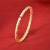Pulsera de Plata Pura 9999 Plata de Ley al por Mayor para Hombre Abierta Estilo Antiguo Patrón Rizado Pulsera Dorada para Novia Regalo del Día de San Valentín Chino