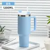 Copo térmico grande capacidade, resistente ao frio, estilo japonês e coreano personalizado, segunda geração, 40oz, com canudo, adequado para uso em carros, e disponível para vendas transfronteiriças