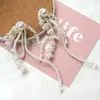 Pendientes Largos con Borla de Perla de Cristal Estilo Mismo de Corea del Sur Accesorios para Pendientes DIY Joker Cadena Larga para Oreja Material para Mujer Venta al por Mayor