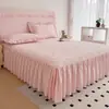 Faldón de Cama Acolchado Estilo Princesa Pieza Única Nuevo Estilo 2025 Dobladillo Feo Funda Falda de Cama Estilo Protector de Colchón Cubierta Antipolvo