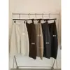 Pantalones Casuales de Otoño para Mujer Estilo Coreano, Holgados, Relajados, Adelgazantes, con Pliegues Tridimensionales, Cortos 11296