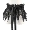 Saia de selo de cintura de renda transfronteiriça elástica elástica renda alargada cintura feminina moda transfronteiriça cinto largo com decoração de camisa