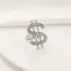 Tendencia de apertura de diamantes de hip-hop europeo y americano transfronteriza anillo de dólar estadounidense símbolo de moda exquisito venta al por mayor directa de fábrica