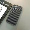 Adecuado para Funda de Teléfono Móvil Iphone16Promax Apple 14 Combinación de Colores Patrón de Fibra de Carbono Carcasa Dura de PC Todo Incluido 12 Cubierta Protectora