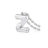 Moda Europea y Americana Collar Simple con Colgante de Letra para Mujer Nicho de Alta Gama Lujo Ligero Cadena de Clavícula de Perlas de 26 Letras