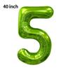 Novo Balão Digital Grande de 40 polegadas Versão Americana 0-9 Imitação de Alumínio Americano Balão para Arranjo de Festa de Aniversário Festa de Balões