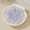 Rodillo de Flor Recubrimiento Plástico Resina Cuentas Redondas Brillo Iridiscente Cuentas Sueltas DIY Abalorios Lanyard para Teléfono Adorno Accesorios Materiales Al Por Mayor
