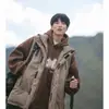 Estilo vintage de calle Chaleco Chaqueta de Algodón para Hombre Invierno Engrosado ins Holgado Estilo Americano vintage Chaleco sin Mangas