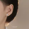 Pendientes de Botón Imitación Piedra de Luna Frescos y Elegantes para Mujer Plata Pura S999 Temperamento Super Hada Versátiles Pendientes de Gama Alta Venta al por Mayor