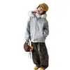 Chaqueta de Niña con Cuello de Piel, Forro Polar y Acolchado, Nueva Sudadera con Capucha Estilo Coreano Casual, Cárdigan Superior con Cremallera de Invierno