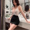 Lingerie Sexy, Uniforme Sexy Vazado, Tentador Traje de Secretária de Puro Desejo, Saia Suspender Paixão Sem Tira