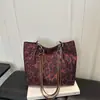 Bolso de Tote Retro Elegante Estampado Otoño/Invierno 2026 Nueva Moda Estampado de Leopardo Gran Capacidad Bolso de Hombro Versátil