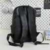 Mochila Escolar para Hombre, Mochila Estilo Coreano para Estudiante Universitario, Textura de PU, Mochila Casual de Gran Capacidad, Mochila Casual para Estudiante de Secundaria con Compartimento para Computadora