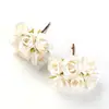 Corona Simulada DIY Tocado Estilo Bosque Rosa de Té Estilo Europeo Capullo de Rosa Tela de Seda Flor de Peonía Flor de Cabeza Materiales de Decoración