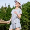 Traje deportivo de verano 2024 para mujer, informal, de yoga, a la moda, con protección solar UPF50, transpirable y absorbente del sudor, falda de hielo.