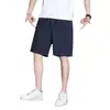 Pantalones Cortos de Seda de Hielo para Hombre Verano Delgados Sueltos Versátiles Transpirables de Secado Rápido Ropa Exterior de Verano Casual Talla Grande Pantalones de Longitud Media