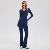 Conjunto de Roupas de Yoga Transfronteiriço da Amazon para Mulheres, Jaqueta Esportiva de Corrida de Alta Elasticidade para Uso Externo e Fitness, Top Modelador, Manga Longa