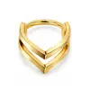 Anillo nasal cerrado sin costuras de aleación de titanio G23 con incrustaciones de circonita Zhenping, aro para tabique nasal y hueso de la oreja, joyería nasal finamente tallada F136