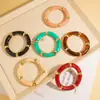 Pulseiras Elásticas Versáteis Populares Europeias e Americanas Transfronteiriças com Contas Tubulares Curvas de Acrílico Misturado Pérolado, Pulseiras e Bangles