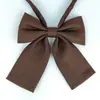 Pajarita de Color Sólido con Puntiagudos y Acentos de Plumas, Accesorios Jk, Pajarita Estilo Japonés para Estudiante Mujer, Pajarita Grande con Cordón, Estilo Uniforme Escolar