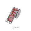 Cinta de lino sintético en stock para decoraciones navideñas, cinta navideña impresa a medida con purpurina, transfronterizo a medida