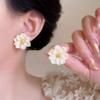 Brincos de flores com miçangas da Green Island para mulheres, 2025, novas explosões, estilo praiano, brincos com acessórios exagerados