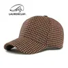 Chapéus Transfronteiriços para Homens e Mulheres, Bonés de Baseball Xadrez para Outono e Inverno, Chapéus de Proteção Solar para Exterior com Aba Rígida, Bonés com Aba Versáteis, Modernos