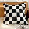 Almohada estilo ins pata de gallo modelo almohada habitación cojín de mesita de noche bordado tridimensional funda de almohada abstracta con relleno