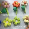 Nuevos Accesorios de Colgante de Flor de Algodón Bordada de Moda Bolso de Moda Ropa de Moda Mochila Escolar Accesorios de Colgante de Flor Roja de Año Nuevo