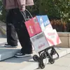 Carro Amazon Carrito de Compras de Supermercado Carrito Portátil para Ancianos Carrito de Compras Plegable