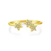 Anillo ajustable con apertura de estrella de plata esterlina S925 de 1,2 líneas, combina con todo, anillo delgado, joyería de boutique de moda para el cuerpo.