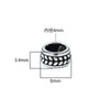 Plata S925 Retro Agujero Grande Trenzado Espiga de Trigo Cuentas Espaciadoras de Plata Accesorios para Hacer Joyería Artesanal Cuentas de Buda Espaciador de Plata