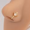 Piercing de Nariz Transfronteiriço Sem Perfuração Simples Dourado Prateado Clipe de Nariz em Forma de U Borboleta Amor Floco de Neve Diamante Clipe de Cartilagem de Nariz