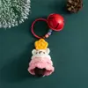 Llavero de Ganchillo de Lana Navideño Papá Noel de Lana Decoraciones Navideñas Colgante de Mochila Escolar de Ganchillo Regalo de Navidad